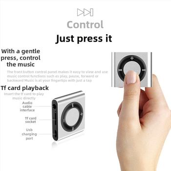 Portatīvais MP3 mūzikas atskaņotājs skolai un angļu klausīšanai