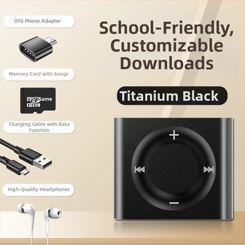 MP3 Walkman mini kovový hudobný prehrávač s MP4 prehrávaním a anglickým počúvaním