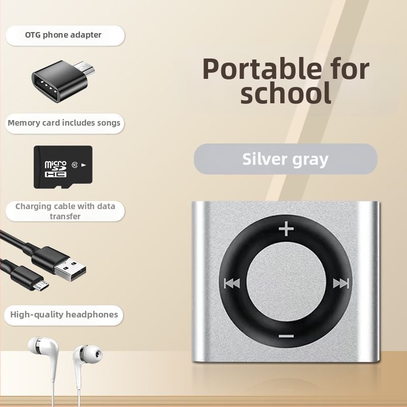 MP3 Walkman mini metāla mūzikas atskaņotājs ar MP4 atskaņošanu un angļu klausīšanos