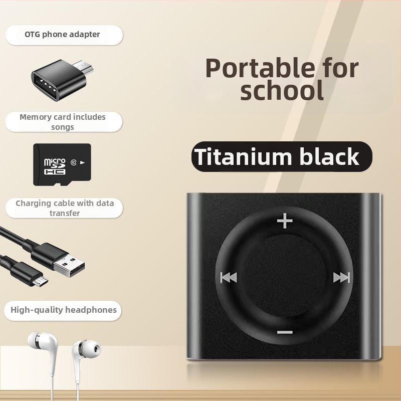 MP3 Walkman mini metāla mūzikas atskaņotājs ar MP4 atskaņošanu un angļu klausīšanos