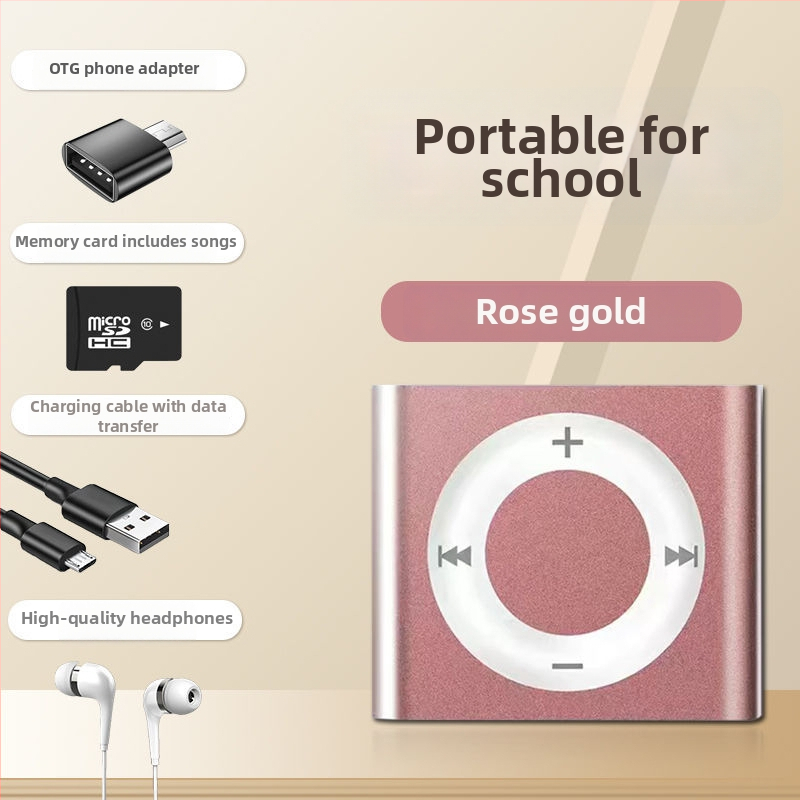 MP3 Walkman mini metāla mūzikas atskaņotājs ar MP4 atskaņošanu un angļu klausīšanos