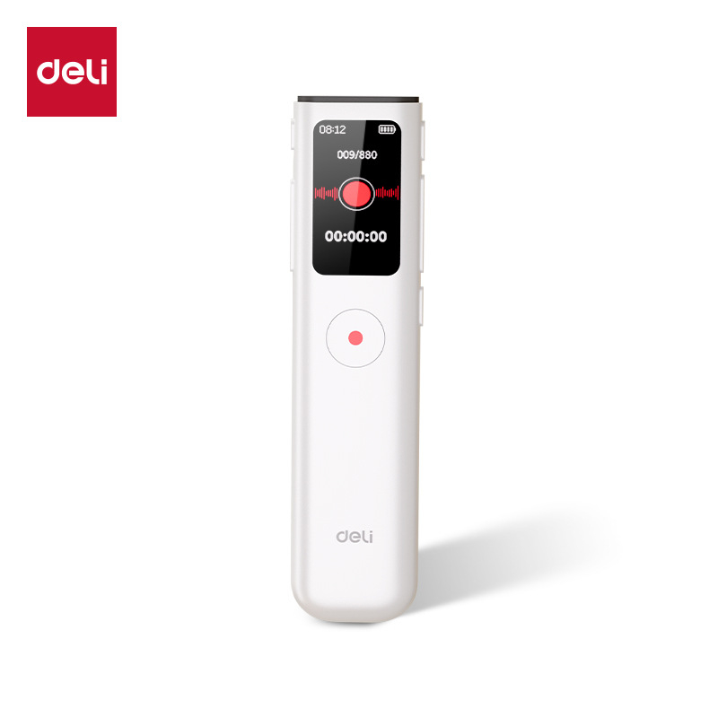 Deli MP305/MP306/MP307/MP308 Nešiojamos garso įrašymo priemonė su vienu paspaudimu įrašymu ir išmaniu triukšmo slopinimu, plastikinis korpusas, biurui ir namų naudotojams