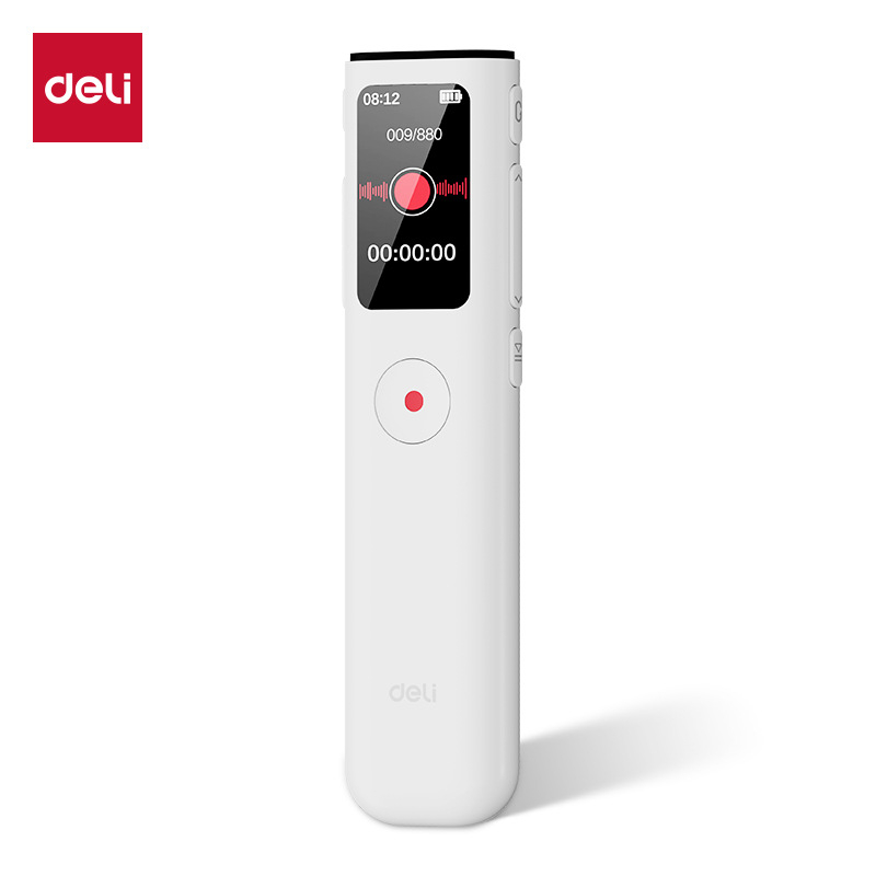 Deli MP305/MP306/MP307/MP308 Nešiojamos garso įrašymo priemonė su vienu paspaudimu įrašymu ir išmaniu triukšmo slopinimu, plastikinis korpusas, biurui ir namų naudotojams