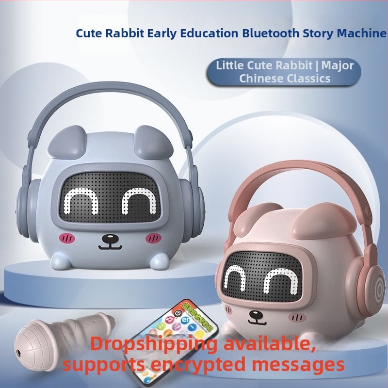 Dječji Bluetooth edukativni pričač – MP3 reprodukcija, zvuk i projekcija svjetla, 8 GB memorije, punjiva litijska baterija, za dob 4–6 godina