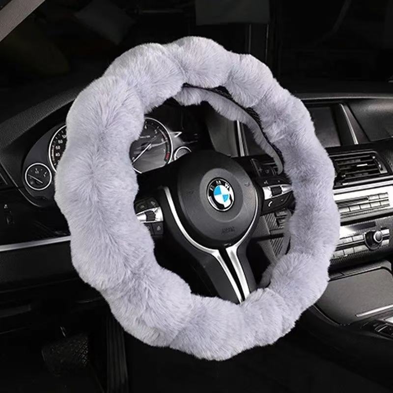 Le ying plišani navlak za volan za zimu, univerzalni pristajanje, instalacija za posebne automobile, poslovni stil