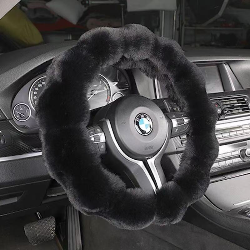 Le ying plišani navlak za volan za zimu, univerzalni pristajanje, instalacija za posebne automobile, poslovni stil