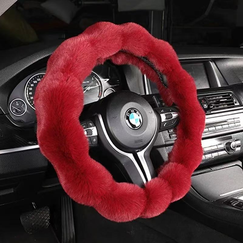 Le ying plišani navlak za volan za zimu, univerzalni pristajanje, instalacija za posebne automobile, poslovni stil