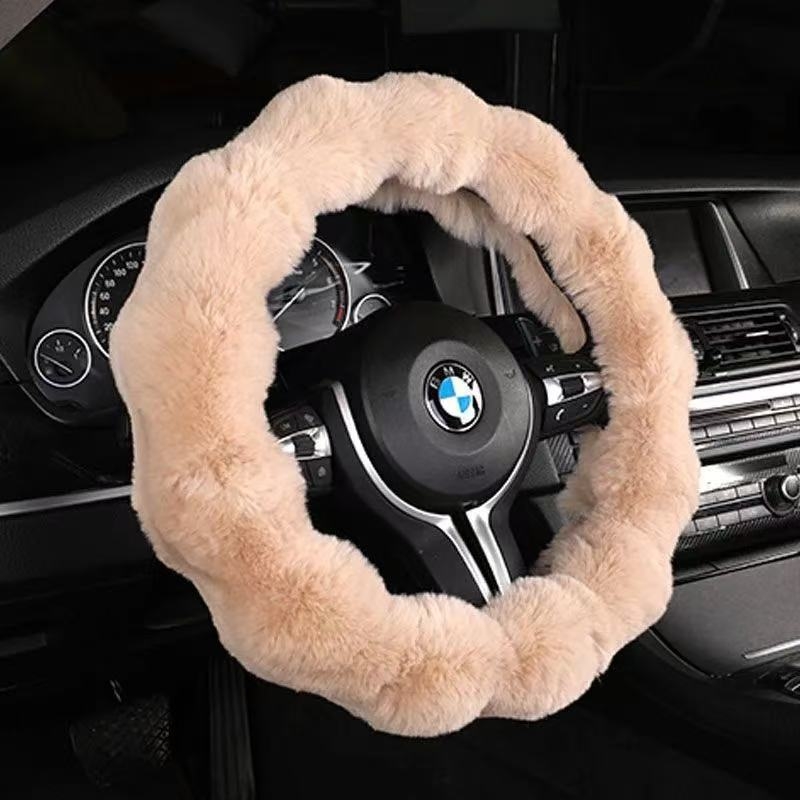 Le ying plišani navlak za volan za zimu, univerzalni pristajanje, instalacija za posebne automobile, poslovni stil
