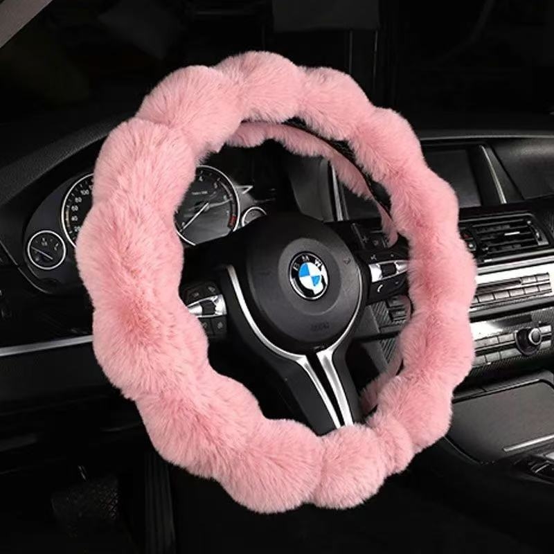 Le ying plišani navlak za volan za zimu, univerzalni pristajanje, instalacija za posebne automobile, poslovni stil