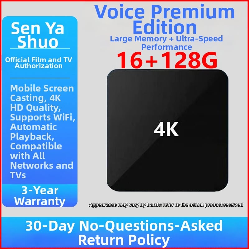 4K aštuonių branduolių TV dėžutė, 4GB RAM, 32GB atminties, HDMI, Wi‑Fi