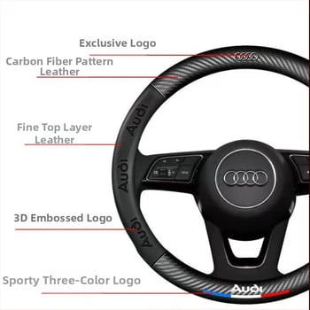 Dakden kormányvédő - műbőr, 3D dombornyomott logó, testreszabható különleges autókhoz, univerzális kompatibilitás, telepítés: speciális autó