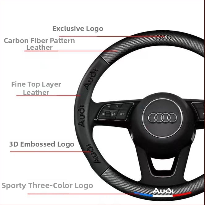 Dakden kormányvédő - műbőr, 3D dombornyomott logó, testreszabható különleges autókhoz, univerzális kompatibilitás, telepítés: speciális autó