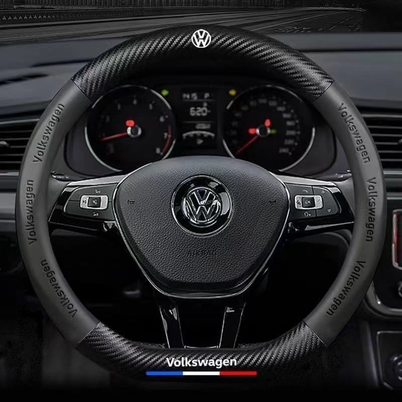 Dakden kormányvédő - műbőr, 3D dombornyomott logó, testreszabható különleges autókhoz, univerzális kompatibilitás, telepítés: speciális autó