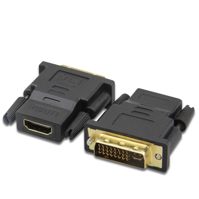 DVI към HDMI конвертор | HDMI мъжки към DVI женски адаптер, модел Ad048, златно покритие на контактите, медно ядро, 60 Hz пренос на данни