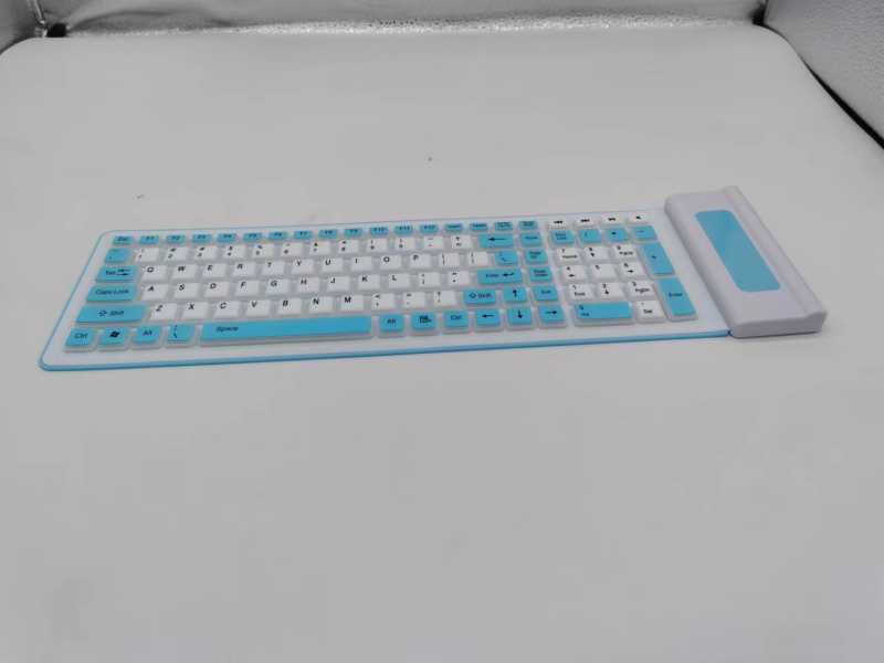 Tiha bežična tipkovnica, silikonska, 107 tipki, 2.4G, vodootporna, model YB-107W