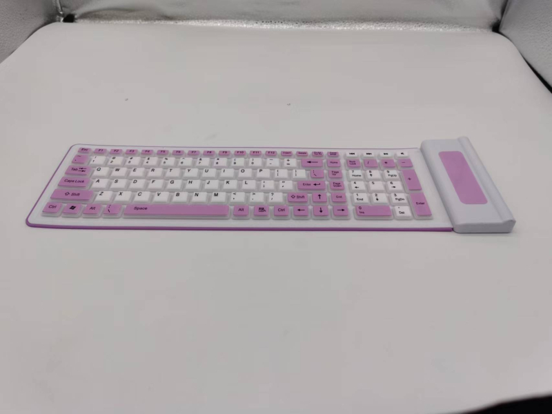 Tiha bežična tipkovnica, silikonska, 107 tipki, 2.4G, vodootporna, model YB-107W