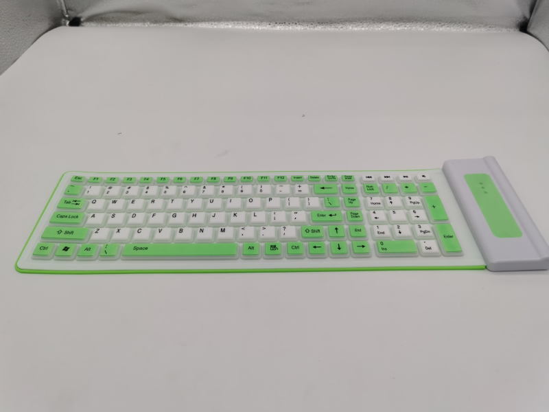 Tiha bežična tipkovnica, silikonska, 107 tipki, 2.4G, vodootporna, model YB-107W