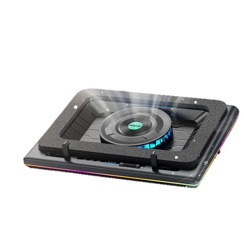 Nešiojamojo kompiuterio radiatoriaus V12 su oro aušinimu, 2 ventiliatoriai, plastikinis korpusas