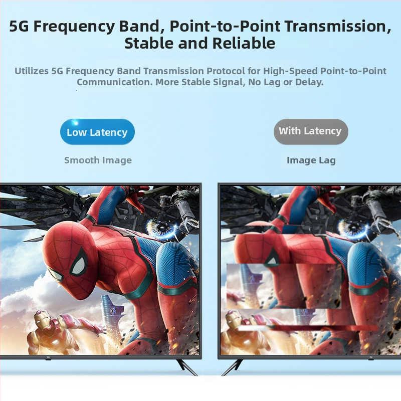 HDMI bezvadu paplašinātājs – raidītājs un uztvērējs iekšējai ekrāna attēlošanai, 1080p, One-to-Many bezvadu displejs