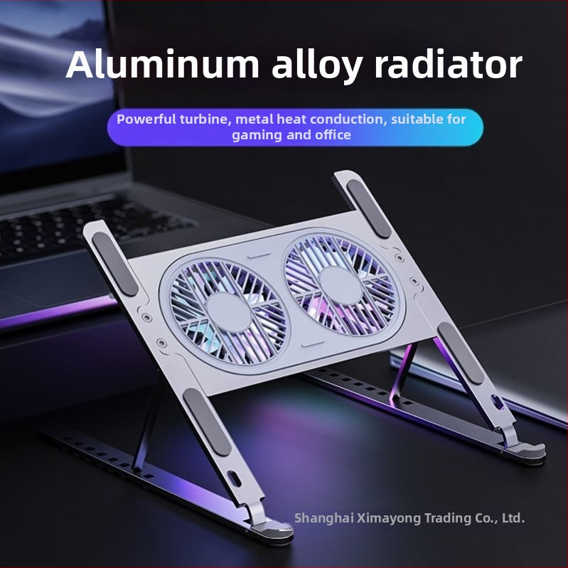 Chladiaca podstavec na notebook s ventilátorom, nastaviteľná výška, visiaci rám, tichý, prenosný