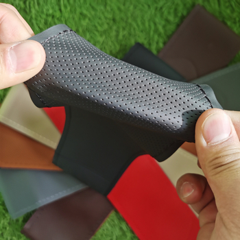 Ručni šivani navlaka za volan, za sve sezone, prozračna mikrovlakna koža, antislip, četiri strane elastična