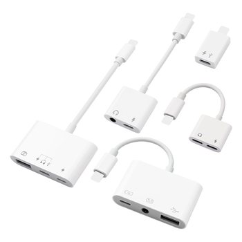 iPhone 11–14 OTG adapter s 3,5 mm audio kabelom – 2 u 1