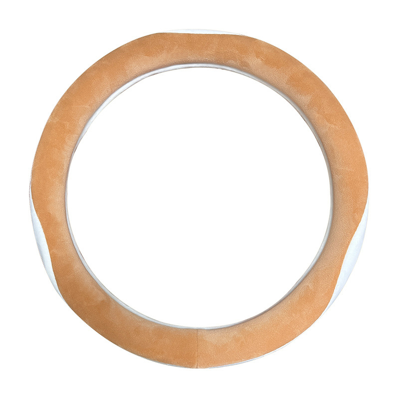 Husă pentru volan din pluș sintetic, compatibilă cu Wuling Hongguang, stil drăguț, pentru iarnă, montaj dedicat vehiculului