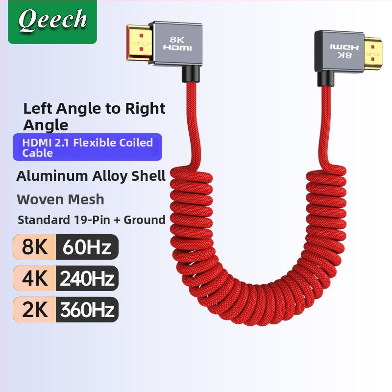 HDMI ohýbaný kábel pre bezzrkadlovky, 8K/4K60 výstup na monitor a kartu na zachytávanie