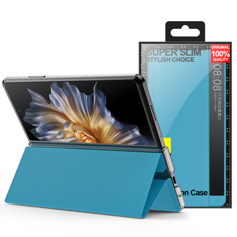 Carcasă din piele pentru Honor Magic V2, cu suport încorporat și fereastră inteligentă de somn – protecție la șocuri, disipare a căldurii, antiamprentă, rezistentă la uzură