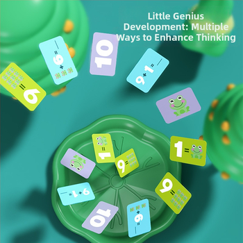 Образователна жаба-игра за развитие на логика и математика — балансова играчка за деца 4–6 г., пластмасова, неелектрическа, родителско-детско взаимодействие