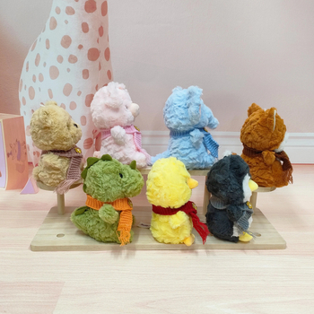 Λούτρινο ζωάκι για γραφείο – πιτσιρίκι, ελέφαντας και δεινόσαυρος, κοντό βελούδο, γέμισμα PP βαμβάκι, για 7–14 ετών