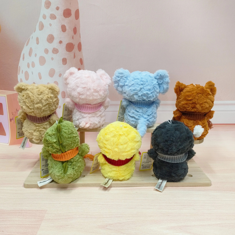 Λούτρινο ζωάκι για γραφείο – πιτσιρίκι, ελέφαντας και δεινόσαυρος, κοντό βελούδο, γέμισμα PP βαμβάκι, για 7–14 ετών