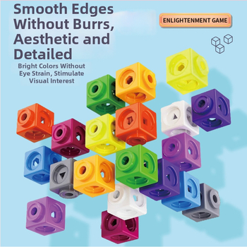 Švietimo skaitmeniniai statybiniai blokeliai ankstyvajai ugdymui – ABS plastikas, dideli blokeliai, 100–200 dalių, 4–6 metų vaikams, DIY surinkimas