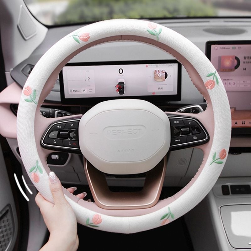 Autó kormánykerék borító, len felület, egyszerű stílus, négy évszakos univerzális, Tianruika márka