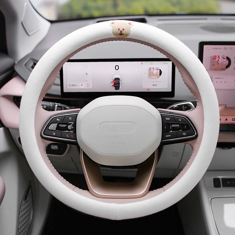 Autó kormánykerék borító, len felület, egyszerű stílus, négy évszakos univerzális, Tianruika márka