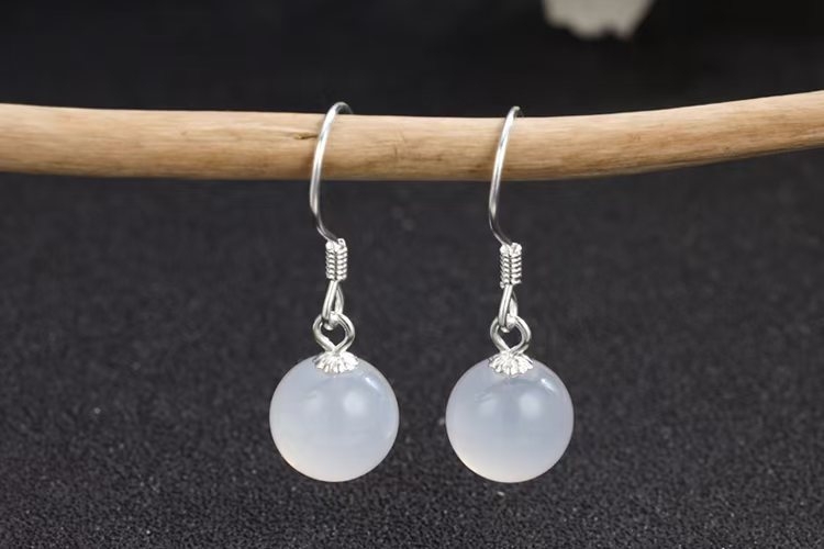 Cercei geometrici din argint, știft de ureche din argint pur, lansare primăvara 2025