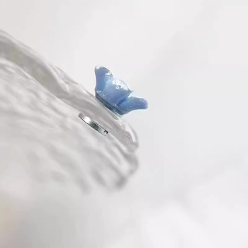 Cercei cu clips magnetici – design floare de camelia și fluture, fără găuri, unisex, Pangyi, primăvara 2025