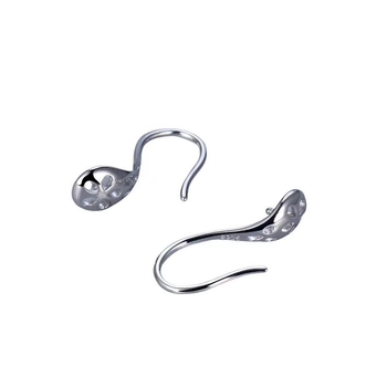 Cercei din argint 925 cu perle de apă dulce 7–14 mm, design tridimensional în formă de linguriță, pentru femei