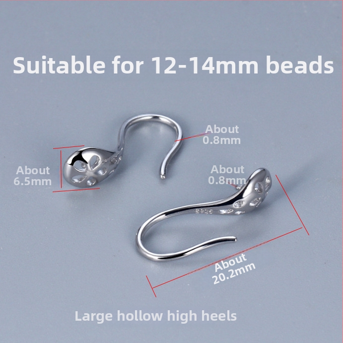 925 sidabro auskarai su gėlavandenėmis perlomis 7–14 mm, trimatės šaukštelio formos dizainas, moterims