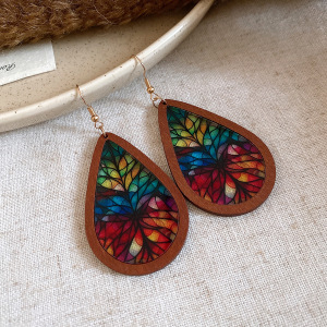 Cercei din acril cu formă de picătură - stil lux ușor, design retro nișă, lansare toamnă 2025