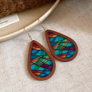 Cercei din acril cu formă de picătură - stil lux ușor, design retro nișă, lansare toamnă 2025