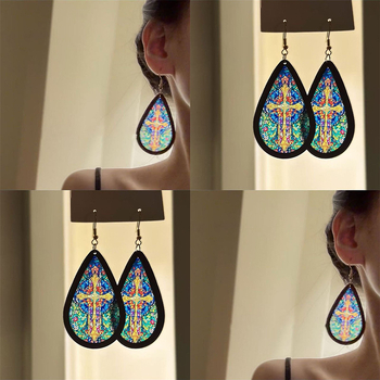 Cercei din acril cu formă de picătură - stil lux ușor, design retro nișă, lansare toamnă 2025