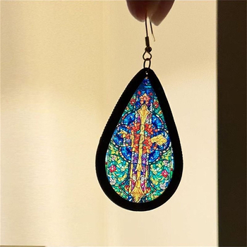 Cercei din acril cu formă de picătură - stil lux ușor, design retro nișă, lansare toamnă 2025