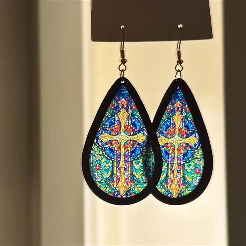 Cercei din acril cu formă de picătură - stil lux ușor, design retro nișă, lansare toamnă 2025