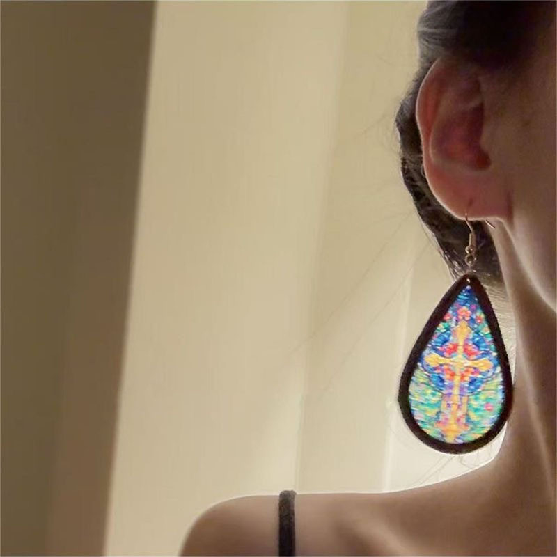 Cercei din acril cu formă de picătură - stil lux ușor, design retro nișă, lansare toamnă 2025