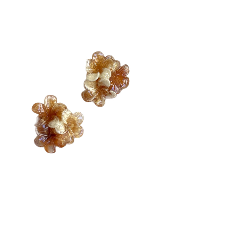 Cercei din cupru, Tiger Eye geometric, Clips de urechi Mosquito Coil, stil vintage, Primăvara 2025