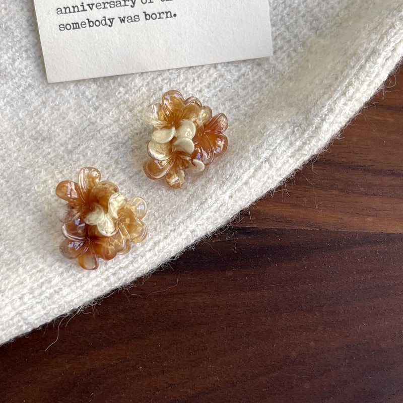 Cercei din cupru, Tiger Eye geometric, Clips de urechi Mosquito Coil, stil vintage, Primăvara 2025