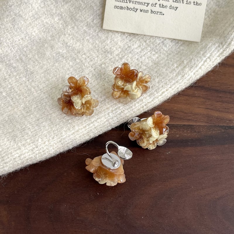 Cercei din cupru, Tiger Eye geometric, Clips de urechi Mosquito Coil, stil vintage, Primăvara 2025