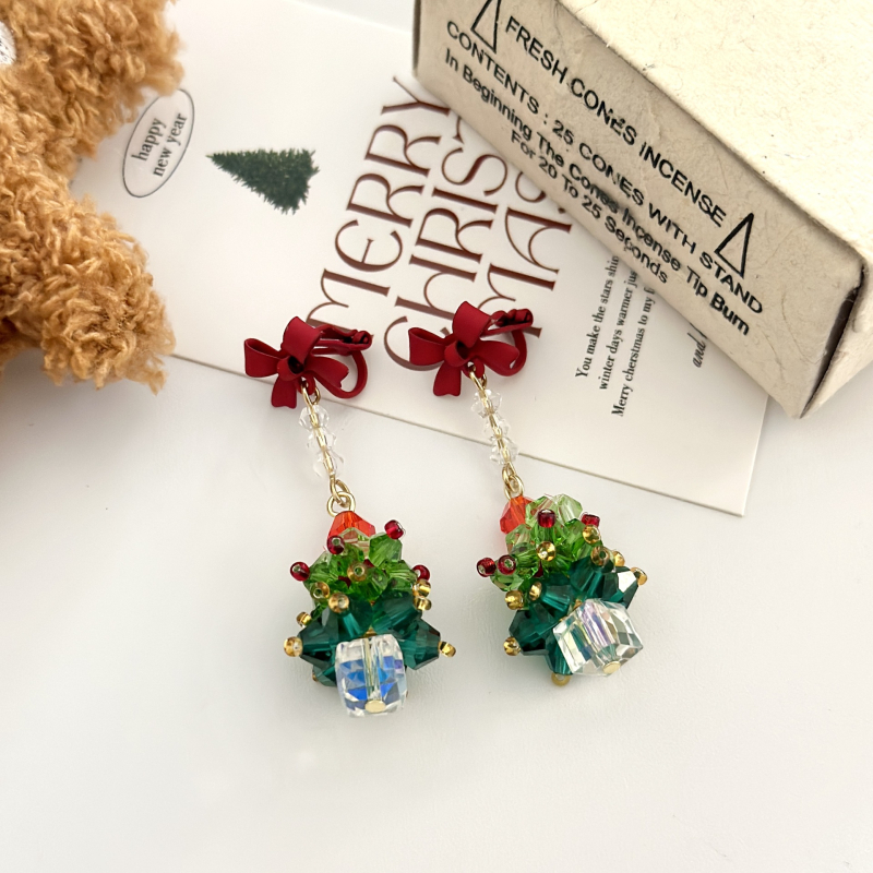 Cercei ediție limitată de sărbători, acrilic, electroplacare, clipsuri de urechi în formă de mosquito coil