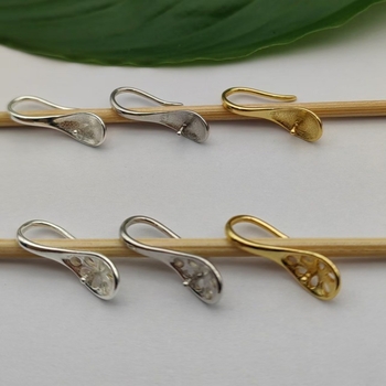 S925 hõbedane – pärliga kõrva konksud, U-kujuline ja tilgakujuline, minimalistlik puuritud disain